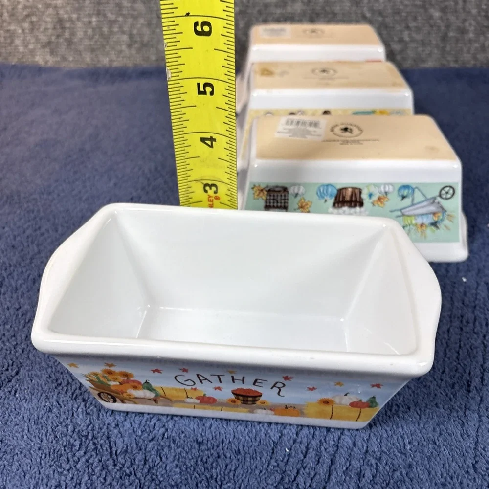 Royal Norfolk Harvest Mini Bread Loaf Pans Holidays Fall Gathering Set Of 4